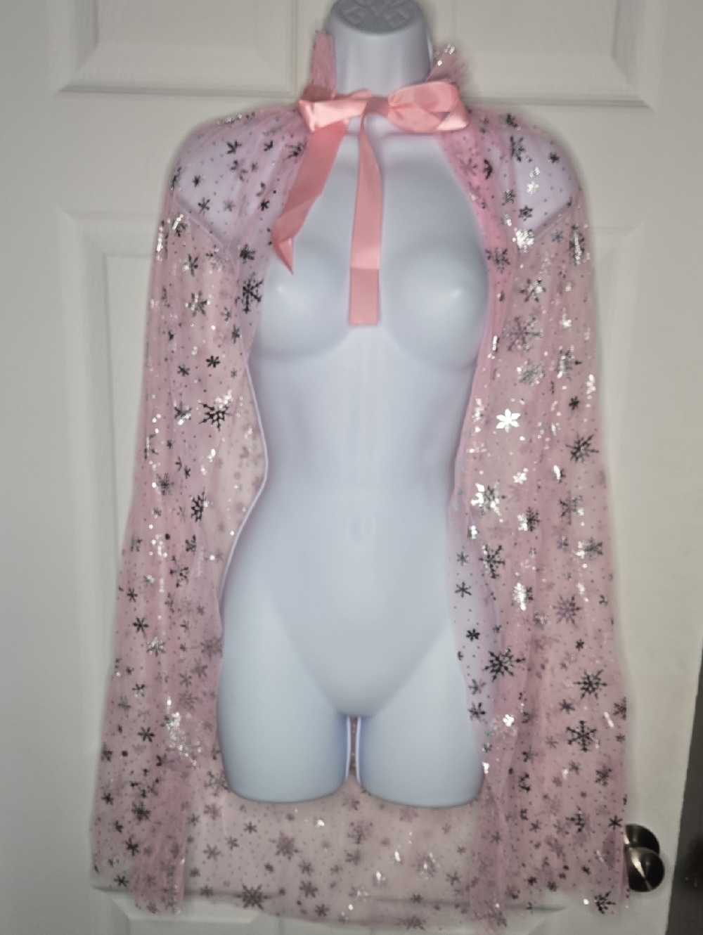 Pink Star Mesh Princess Fairy Cape OS